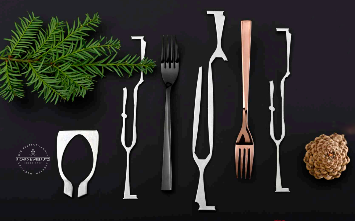 Picard & Wielpütz Menümesser Monoblock PVD-Black, ideal für Gastronomie