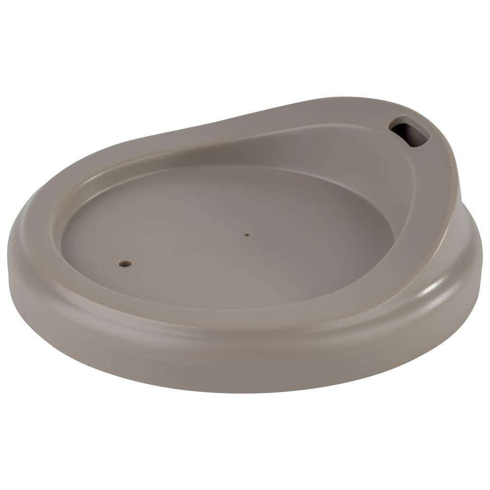 APS Deckel -TO GO- aus Polypropylen, Ø 8,5 cm, beige/mokka für sichere To-Go-Verpackungen