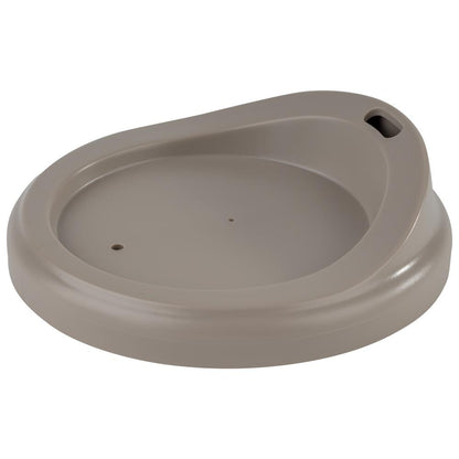 APS Deckel -TO GO- aus Polypropylen, Ø 8,5 cm, beige/mokka für sichere To-Go-Verpackungen