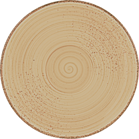 BHS tabletop AG Untertasse rund 12cm in Rustic Sand für den Einsatz in der Gastronomie.