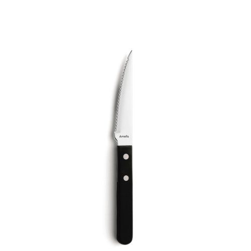Amefa Steakmesser Vollheft schwarz für Pizza und Steak