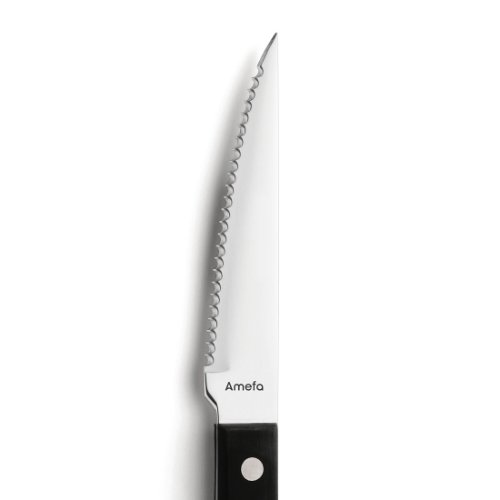 Amefa Steakmesser Vollheft schwarz für Pizza und Steak
