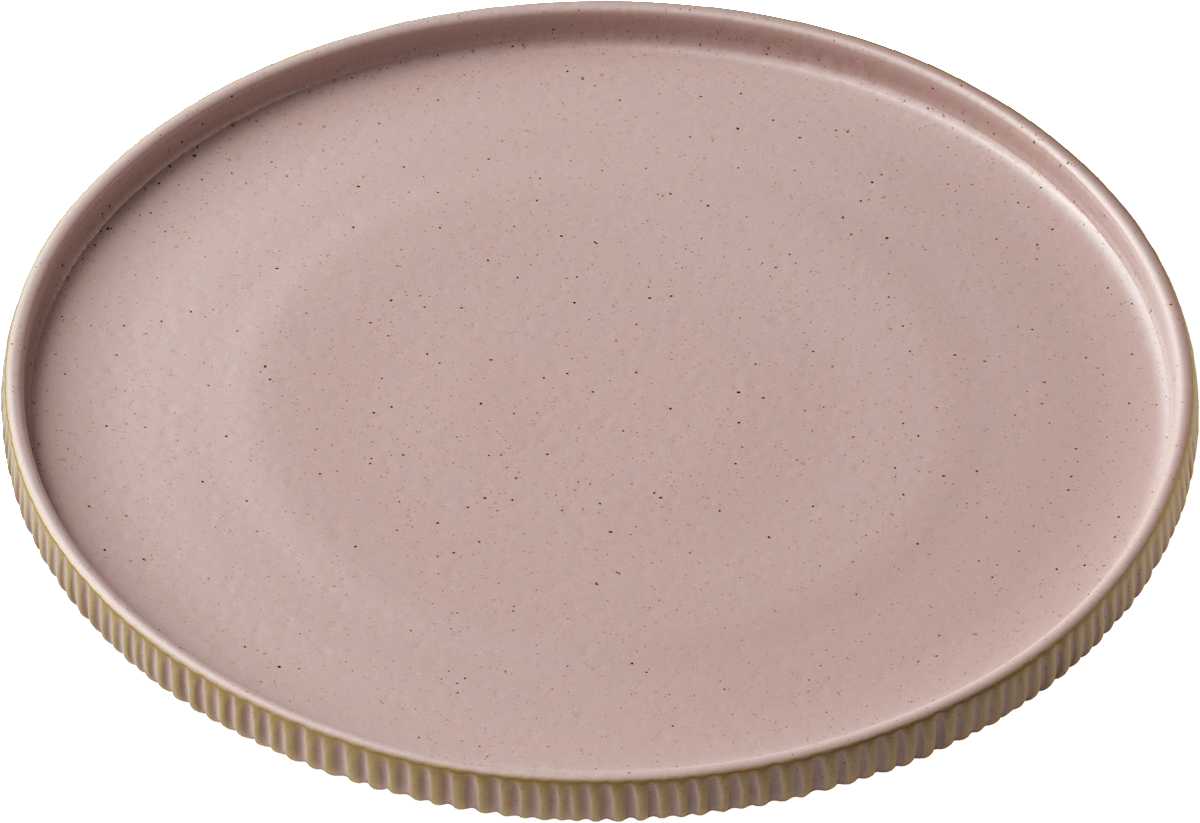 BHS tabletop AG Teller fl. hoher Rand Relief rosé 21cm für die gastronomische Nutzung