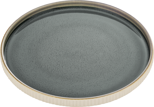 BHS tabletop AG Teller flach rund Relief grau 27cm für professionelle Gastronomie