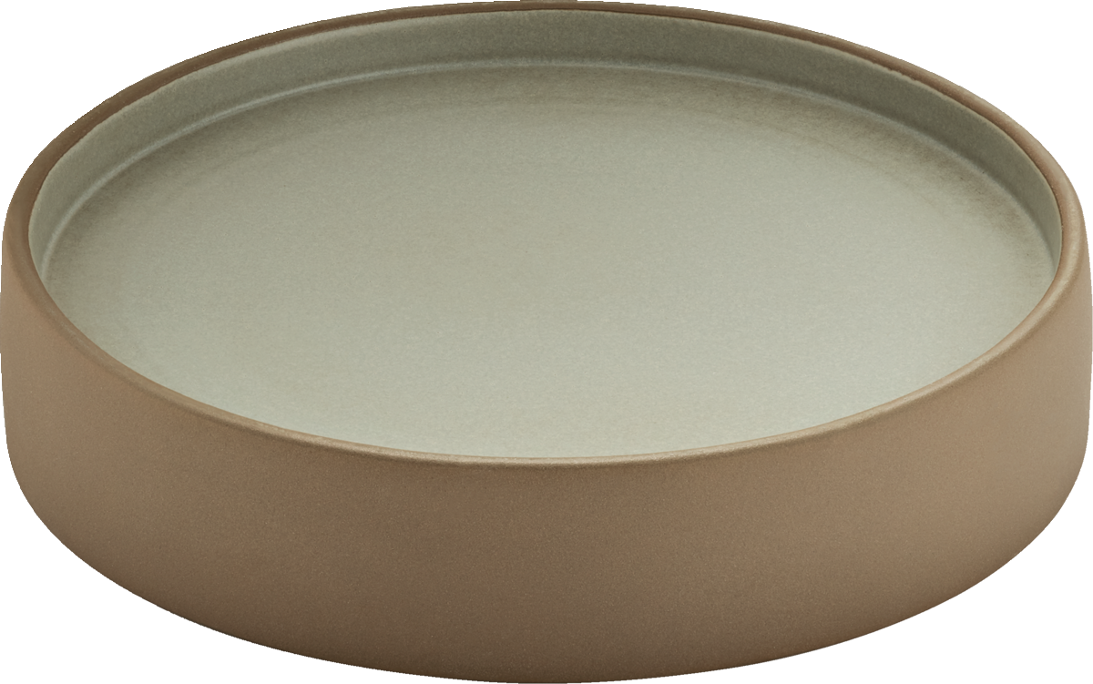 BHS tabletop AG Teller flach/tief rund beige/grey 21cm für die gastronomische Speisenpräsentation