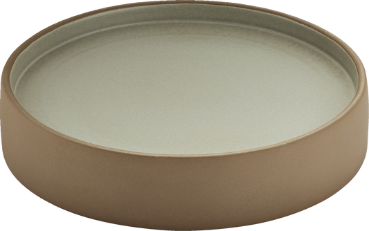 BHS tabletop AG Teller flach/tief rund beige/grey 21cm für die gastronomische Speisenpräsentation