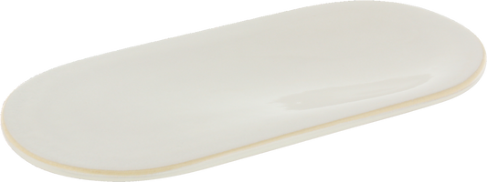 BHS tabletop AG Platte oval beige 22x10cm für die Präsentation von Speisen
