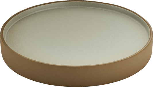 BHS tabletop AG Teller flach/halbtief rund beige/grey 21cm für ansprechende Foodpräsentation