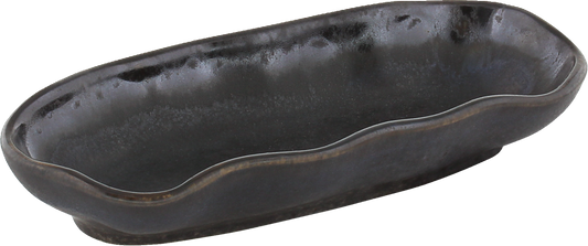 BHS tabletop AG Platte oval ebony 15x7cm für ansprechende Speisenpräsentation