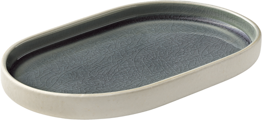 BHS tabletop AG NARA Platte oval grau 18cm für die Gastronomie