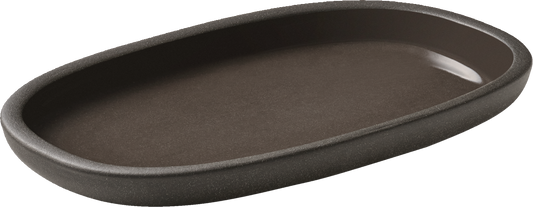 BHS tabletop AG ovale Platte taupe 19x11cm für stilvolle Foodpräsentationen