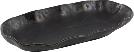 BHS tabletop AG NAMI Platte oval ebony 24x12cm für die Speisenpräsentation
