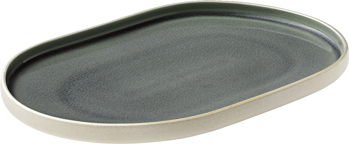 BHS tabletop AG NARA Platte oval grau 30cm für die Gastronomie