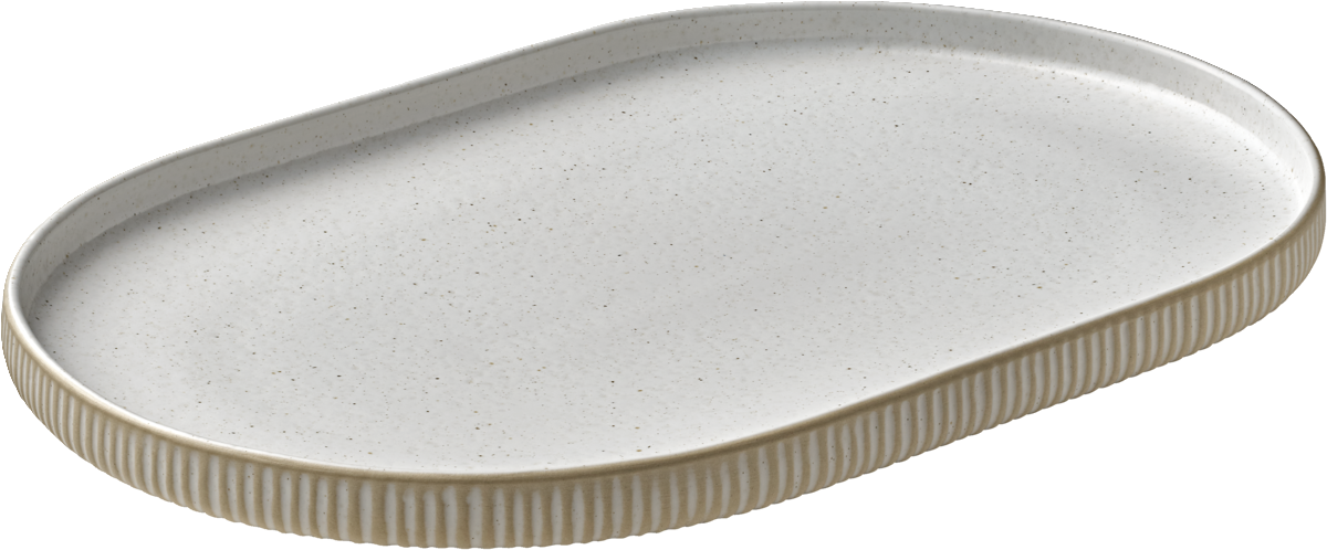 BHS tabletop AG Platte oval Relief 30cm für die ansprechende Präsentation von Speisen.
