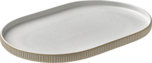 BHS tabletop AG Platte oval Relief 30cm für die ansprechende Präsentation von Speisen.