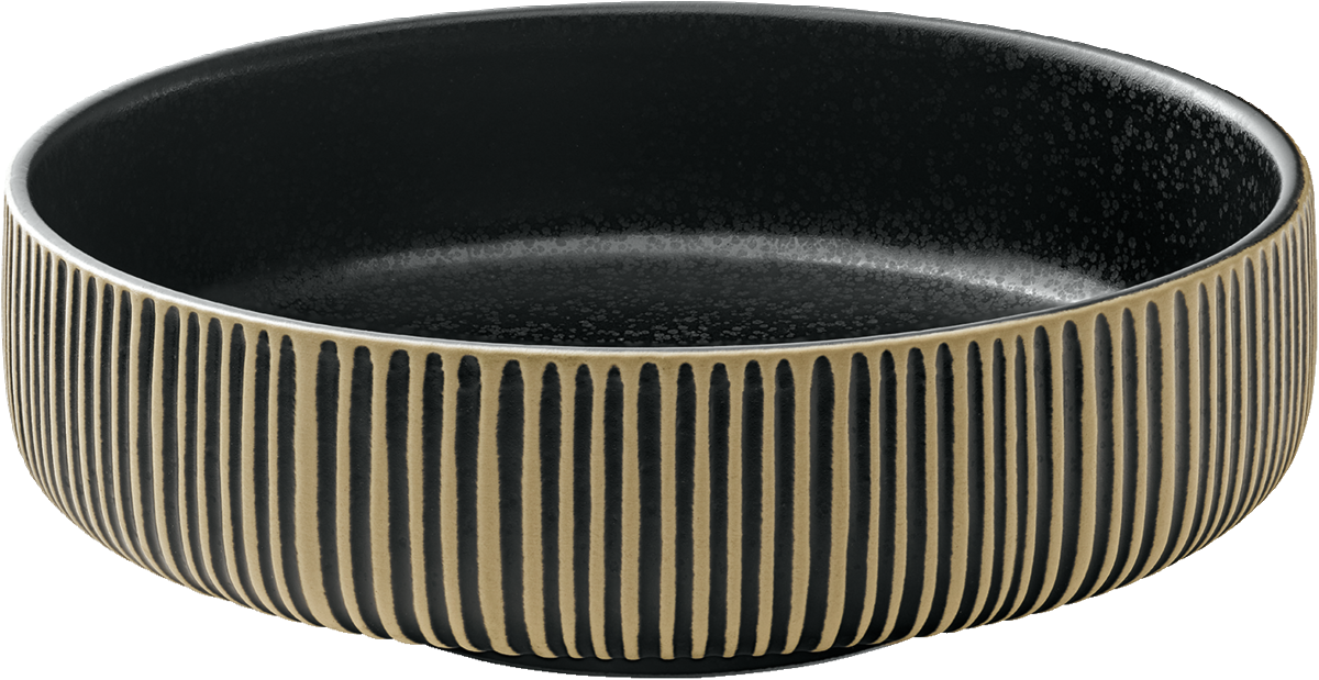 BHS tabletop AG Schale rund Relief black/white 12cm für ansprechende Speisenpräsentation