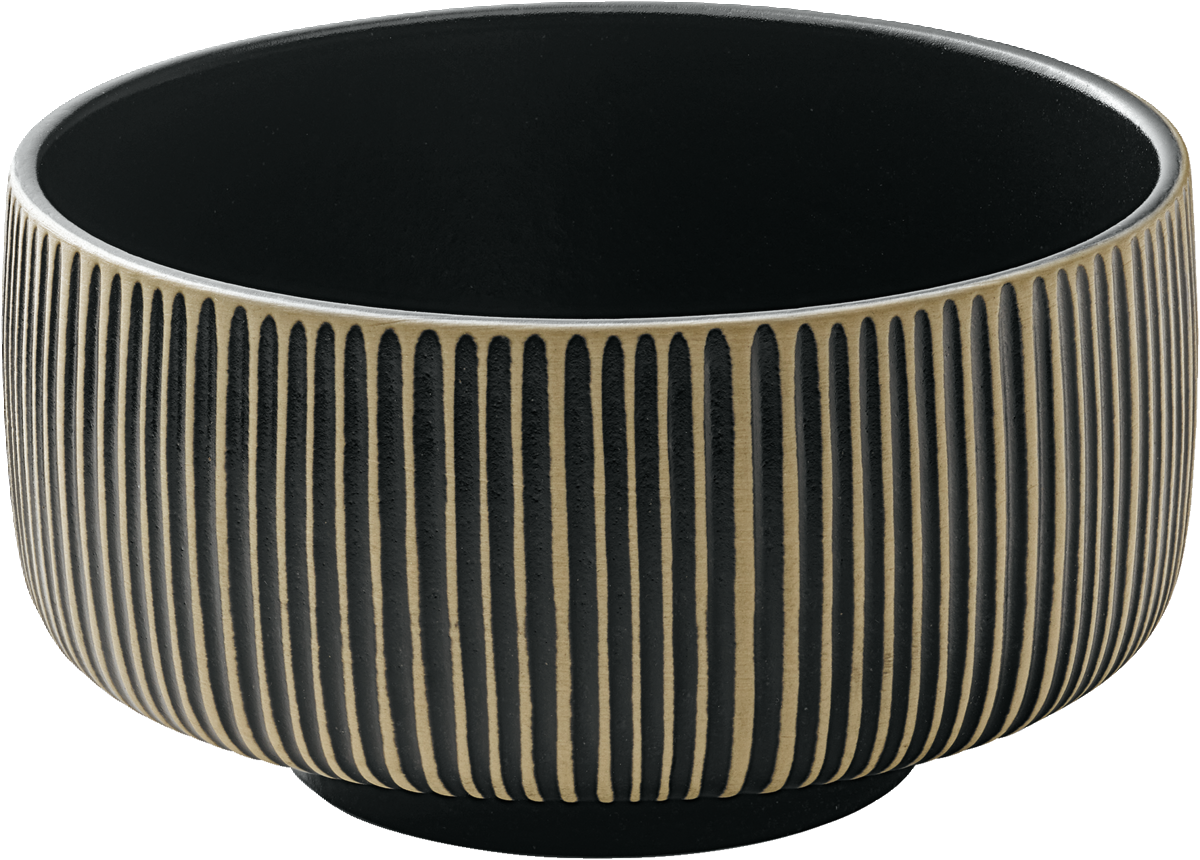 BHS tabletop AG Schüssel rund Relief black/white 15cm für professionelle Gastronomie