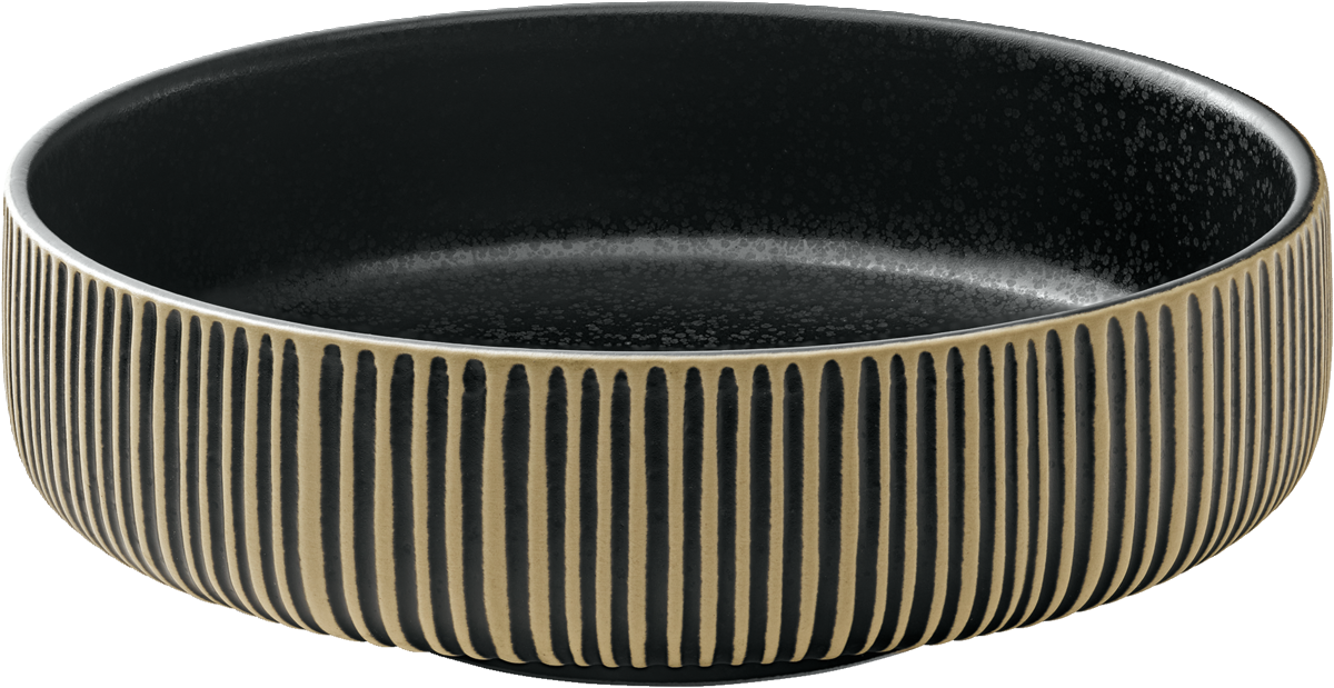 BHS tabletop AG Schüssel rund Relief black/white 16cm für Gastronomie und professionelle Nutzung