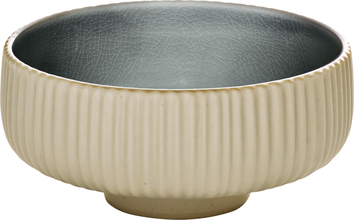 BHS tabletop AG NARA Schüssel rund Relief grau 21cm 1.46l