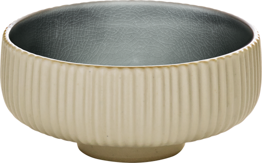 BHS tabletop AG NARA Schüssel rund Relief grau 21cm 1.46l