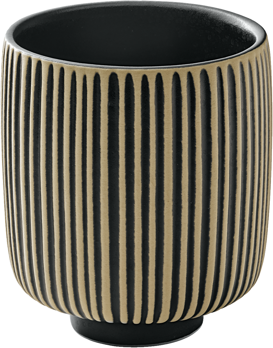 BHS tabletop AG NARA Becher Relief in schwarz/weiß für Gastronomie