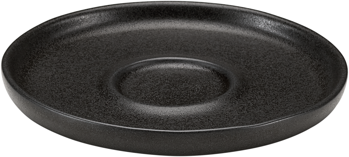 BHS tabletop AG Untertasse rund schwarz 12cm für die gastronomische Präsentation von Speisen