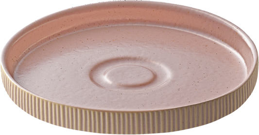 BHS NARA Untertasse rund Relief in rosé 15cm für Gastronomie
