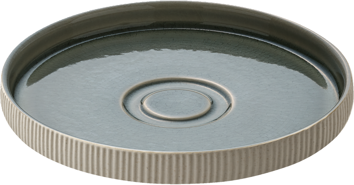 BHS tabletop AG Untertasse rund Relief grau 15cm für Gastronomie