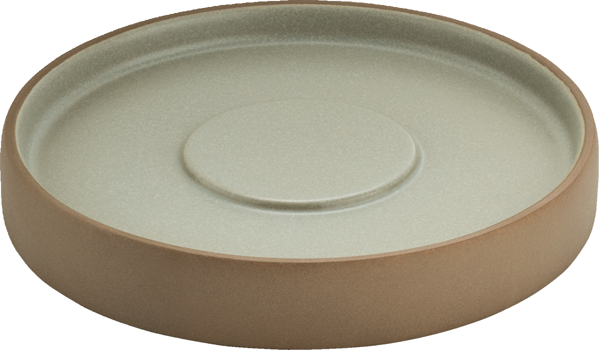 BHS tabletop AG 2IN1 Teller/Untertasse rund beige/grey 16cm