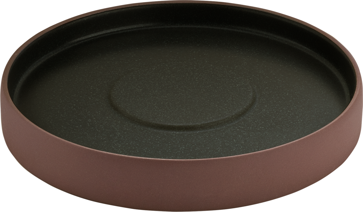 BHS tabletop AG Teller/Untertasse rund brown/black 16cm für die Gastronomie