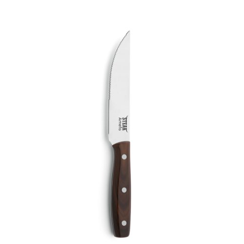 Amefa PORTERHOUSE Steakmesser aus Edelstahl mit Holzgriff für müheloses Schneiden von Steaks