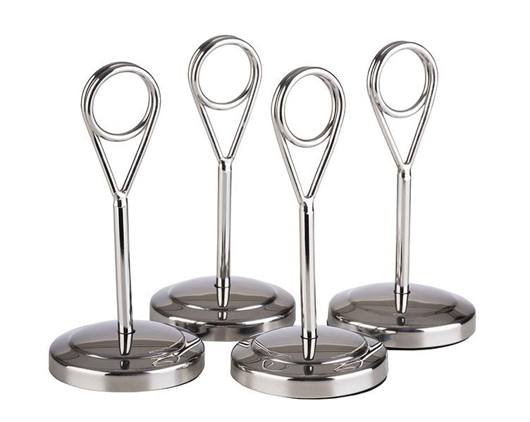 APS Kartenhalter 4er Set aus Edelstahl für Buffets und Veranstaltungen