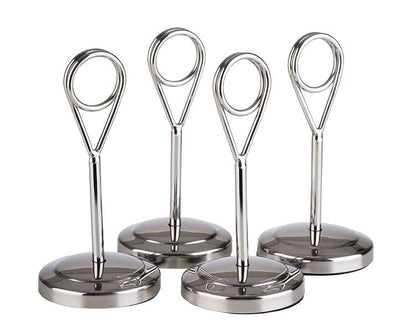 APS Kartenhalter 4er Set aus Edelstahl für Buffets und Veranstaltungen