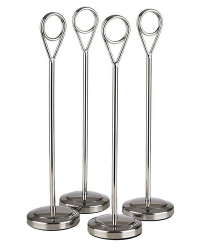 APS Kartenhalter aus Edelstahl, 4er Set für die Gastronomie