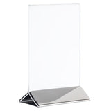 APS Kartenhalter, 2-teilig , 21 x 7 cm, H: 32 cm , Edelstahl, Acryl
