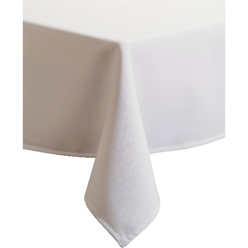 Dena Tischdecke Excaliber 140x140cm weiß für elegante Tischdekoration in Gastronomiebetrieben.