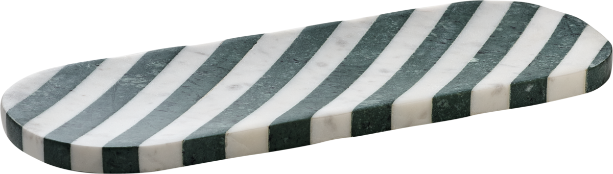 BHS tabletop AG Platte oval white/green 32x12cm für die ansprechende Präsentation von Speisen.
