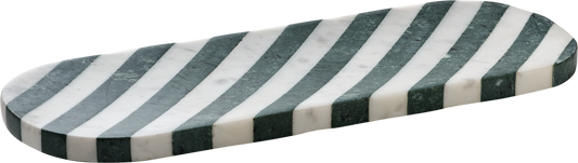 BHS tabletop AG Platte oval white/green 32x12cm für die ansprechende Präsentation von Speisen.