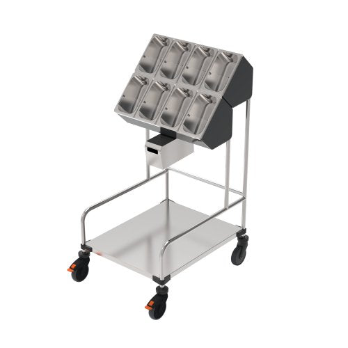 Rieber Tablett- & Besteckwagen für Gastronomie mit Serviettenspender