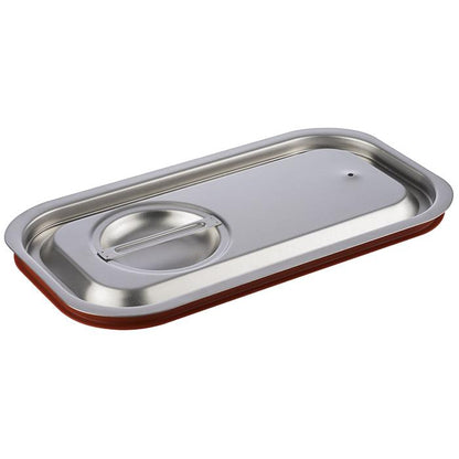 APS GN 1/3 Transport-Steck-Deckel aus Edelstahl für sicheren Transport von Speisen