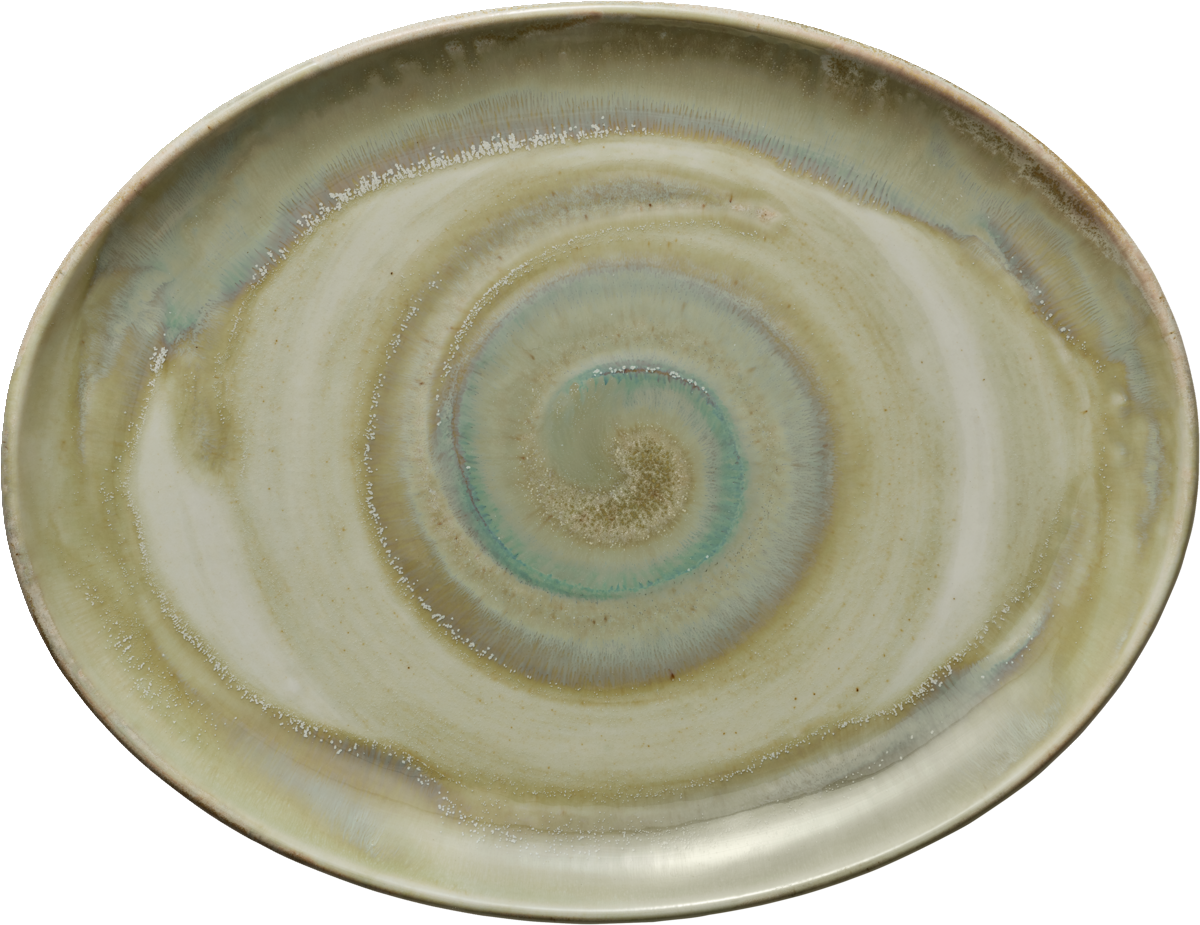 BHS tabletop AG ovale Platte coup 36x28cm für die ansprechende Präsentation von Speisen im Gastronomiebereich.