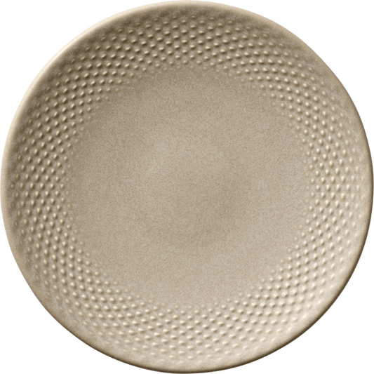 BHS tabletop AG Teller flach rund coup Relief almond 17cm für elegante Speisenpräsentation