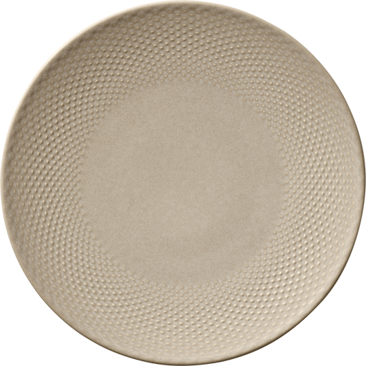 BHS tabletop AG Teller flach rund coup Relief almond 24cm für die elegante Speisenpräsentation