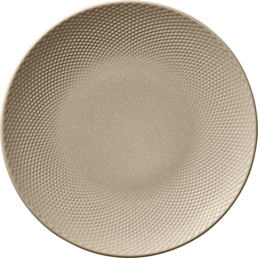 BHS tabletop AG Teller flach rund coup Relief almond 28cm für stilvolle Präsentation von Speisen.