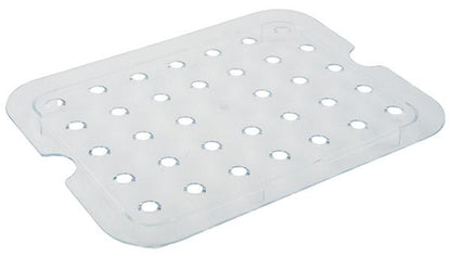 APS Abtropfgitter aus Polycarbonat für GN 1/1 Behälter zur hygienischen Abtropfung von Lebensmitteln.