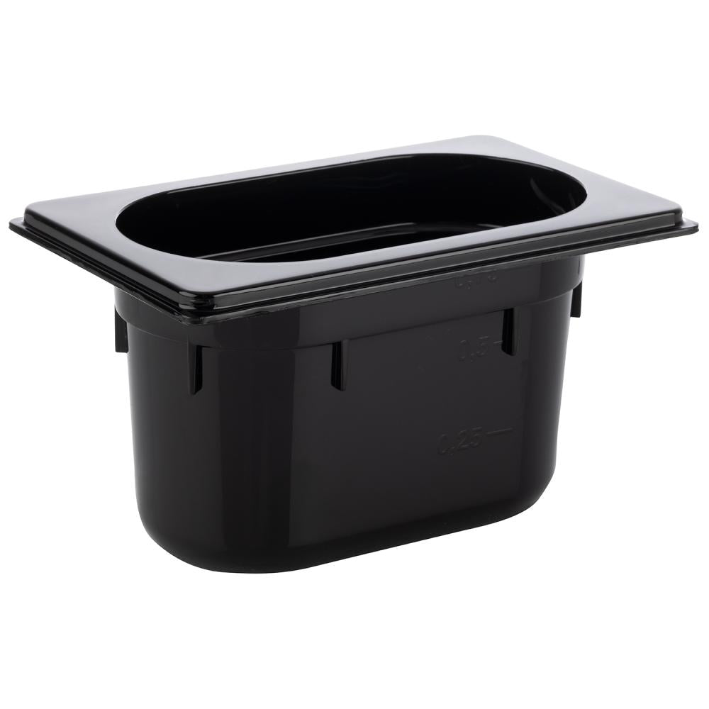 APS GN 1/9 Behälter aus Polycarbonat für die Gastronomie, ideal zum Lagern und Anrichten von Speisen.