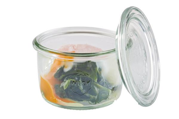 APS Weck-Glas Set mit Deckeln, ideal zur Aufbewahrung und Präsentation von Lebensmitteln.