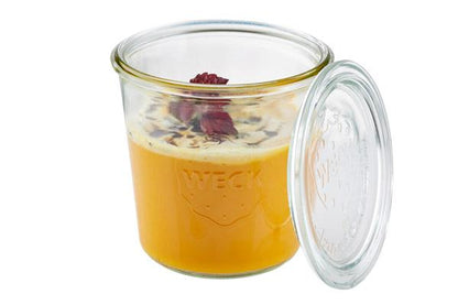 APS Weck-Glas mit Deckel, 2er Set für die Aufbewahrung und Präsentation von Lebensmitteln