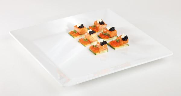 APS Tablett -PURE- aus Melamin, 18 x 18 cm, ideal für Gastronomie