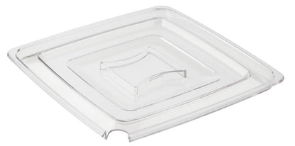 APS Deckel -PURE- 25 x 25 cm, transparent, mit Löffelaussparung für Gastronomie